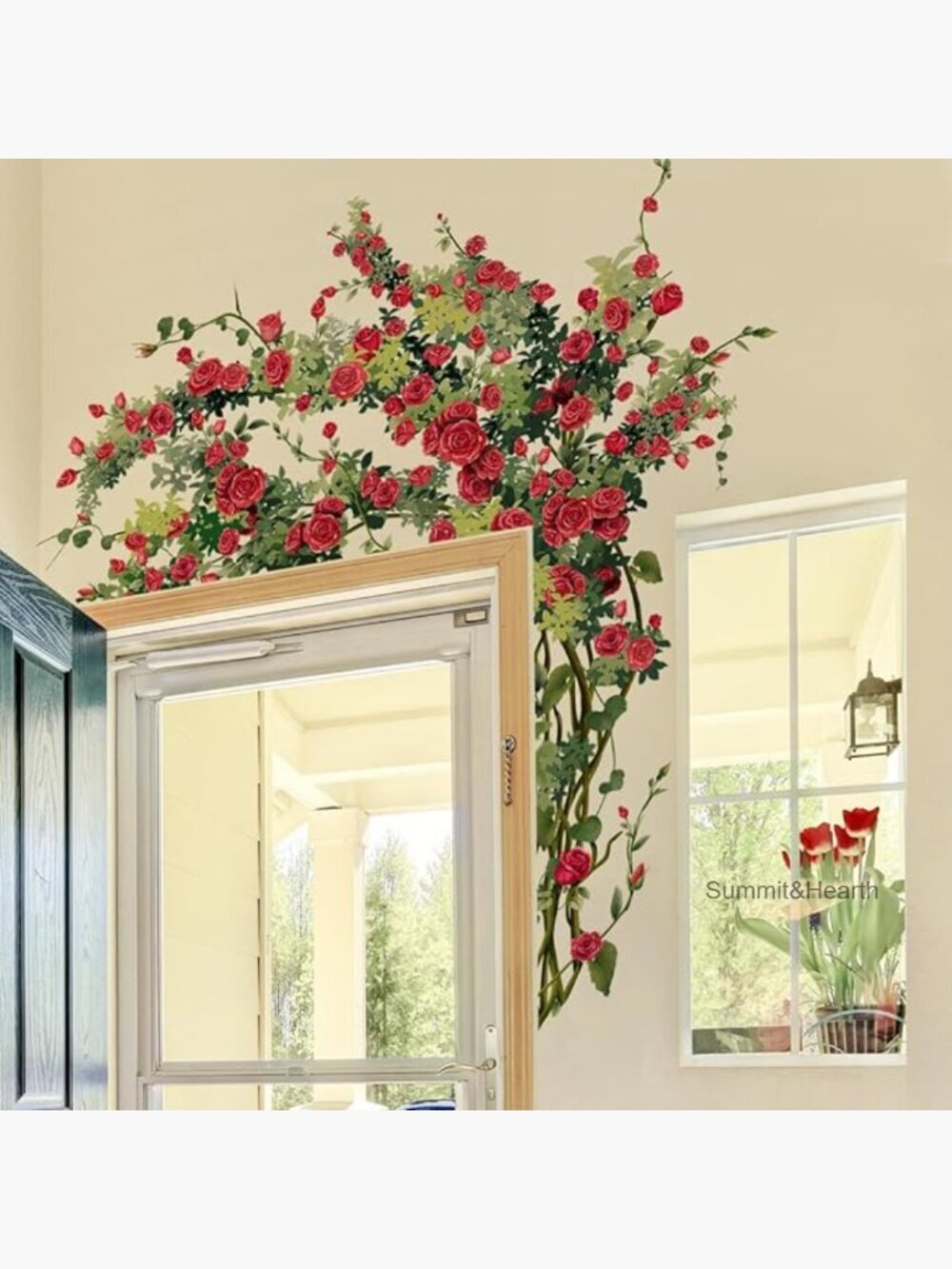 Large Vinyl Wall Decal Floral Rose Sticker Home Decor Living Room Bedroom